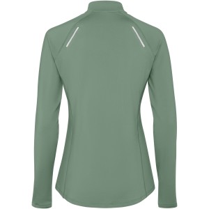 Estambul long sleeve women's half zip sweatshirt, Laurel green (Pullovers)