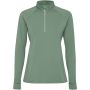 Estambul long sleeve women's half zip sweatshirt, Laurel green