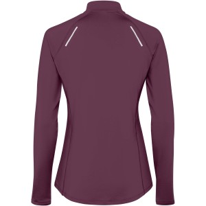 Estambul long sleeve women's half zip sweatshirt, Plum red (Pullovers)
