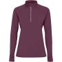 Estambul long sleeve women's half zip sweatshirt, Plum red