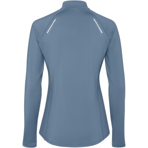 Estambul long sleeve women's half zip sweatshirt, Storm blue (Pullovers)