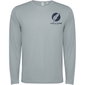 Estoril long sleeve kids t-shirt, Grey (T-shirt, mixed fiber, synthetic)