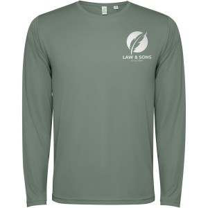 Estoril long sleeve kids t-shirt, Laurel green (T-shirt, mixed fiber, synthetic)