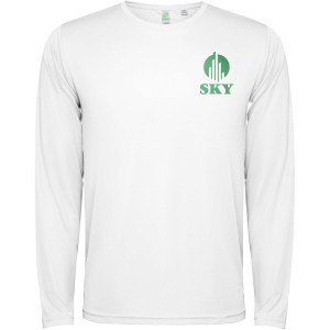 Estoril long sleeve kids t-shirt, White (T-shirt, mixed fiber, synthetic)