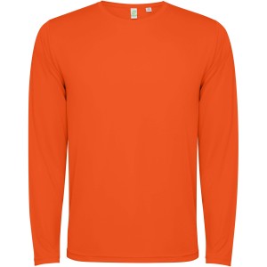 Estoril long sleeve unisex t-shirt, Fire orange (T-shirt, mixed fiber, synthetic)