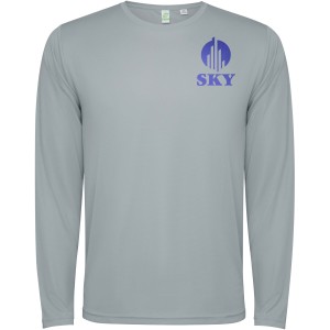 Estoril long sleeve unisex t-shirt, Grey (T-shirt, mixed fiber, synthetic)