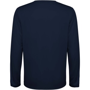 Estoril long sleeve unisex t-shirt, Navy Blue (T-shirt, mixed fiber, synthetic)