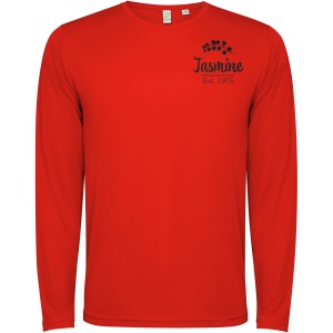Estoril long sleeve unisex t-shirt, Red (T-shirt, mixed fiber, synthetic)