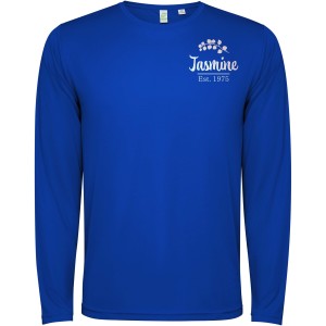 Estoril long sleeve unisex t-shirt, Royal blue (T-shirt, mixed fiber, synthetic)