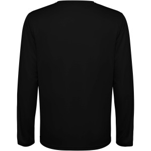Estoril long sleeve unisex t-shirt, Solid black (T-shirt, mixed fiber, synthetic)