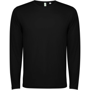 Estoril long sleeve unisex t-shirt, Solid black (T-shirt, mixed fiber, synthetic)