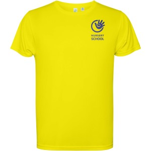 Estoril short sleeve kids t-shirt, Fluor Yellow (T-shirt, mixed fiber, synthetic)