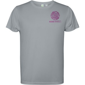 Estoril short sleeve kids t-shirt, Grey (T-shirt, mixed fiber, synthetic)