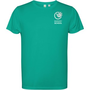 Estoril short sleeve kids t-shirt, Jade green (T-shirt, mixed fiber, synthetic)