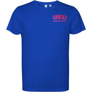 Estoril short sleeve kids t-shirt, Royal blue (T-shirt, mixed fiber, synthetic)