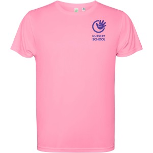 Estoril short sleeve kids t-shirt, Silk pink (T-shirt, mixed fiber, synthetic)