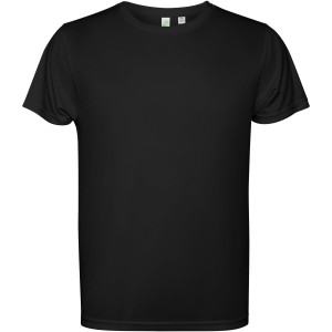 Estoril short sleeve kids t-shirt, Solid black (T-shirt, mixed fiber, synthetic)