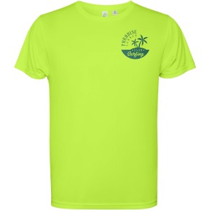 Estoril short sleeve men's t-shirt, Fluor Green (T-shirt, mixed fiber, synthetic)