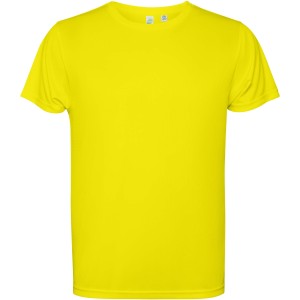 Estoril short sleeve men's t-shirt, Fluor Yellow (T-shirt, mixed fiber, synthetic)