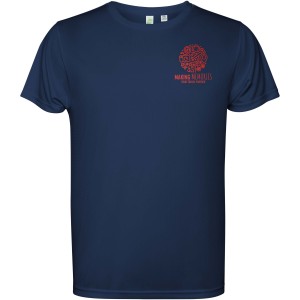 Estoril short sleeve men's t-shirt, Navy Blue (T-shirt, mixed fiber, synthetic)