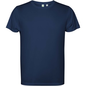 Estoril short sleeve men's t-shirt, Navy Blue (T-shirt, mixed fiber, synthetic)