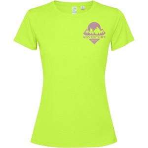 Estoril short sleeve women's t-shirt, Fluor Green (T-shirt, mixed fiber, synthetic)