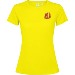 Estoril short sleeve women's t-shirt, Fluor Yellow (T-shirt, mixed fiber, synthetic)