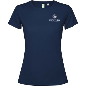 Estoril short sleeve women's t-shirt, Navy Blue (T-shirt, mixed fiber, synthetic)