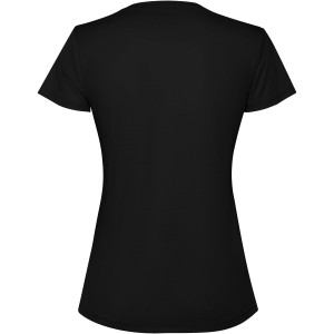 Estoril short sleeve women's t-shirt, Solid black (T-shirt, mixed fiber, synthetic)