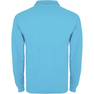 Estrella long sleeve men's polo, Turquois (Long-sleeved shirt)