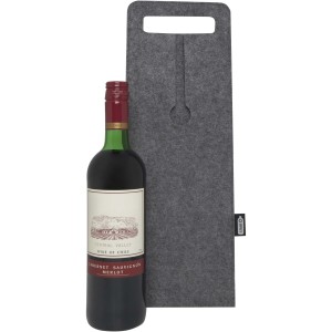 Felta 75 cl GRS recycled felt wine bag, Medium grey (Cooler bags)