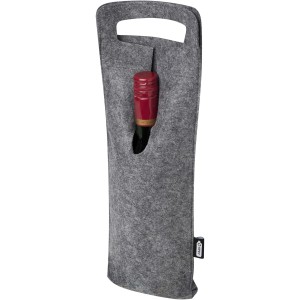 Felta 75 cl GRS recycled felt wine bag, Medium grey (Cooler bags)