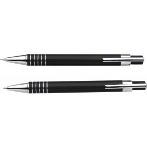 Aluminium writing set Yolanda, black