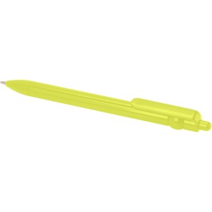 Fidget recycled plastic ballpoint pen (black ink), Lime gree (Plastic pen)