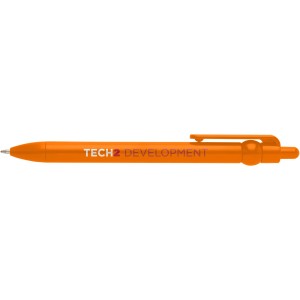 Fidget recycled plastic ballpoint pen (black ink), Orange (Plastic pen)