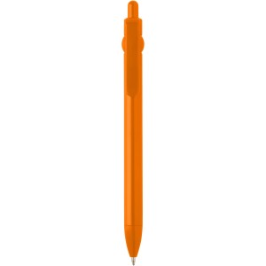 Fidget recycled plastic ballpoint pen (black ink), Orange (Plastic pen)