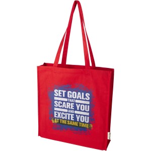 Florida 270 g/m2 GRS recycled gusset tote bag 14L, Red (Shopping bags)