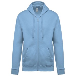 FULL ZIP HOODED SWEATSHIRT, Sky Blue