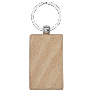 Gian beech wood rectangular keychain, Wood (Keychains)