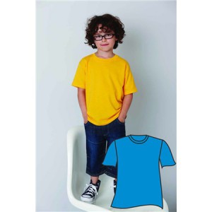 Gildan Heavy Cotton Youth T-Shirt, sky, S (T-shirt, 90-100% cotton)