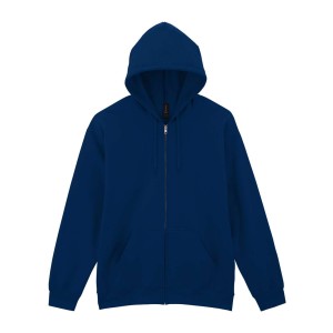 SOFTSTYLE<sup>®</sup> MIDWEIGHT FLEECE ADULT FULL ZIP HOODED SWEATSHIRT, Navy