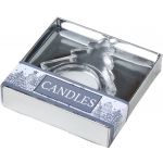 Glass tea light holder Casey, silver (4896-32)