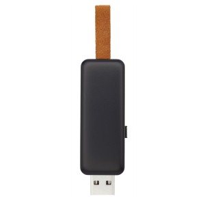 Gleam 8GB light-up USB flash drive, Solid black (Pendrives)