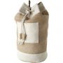 Goa sailor duffel bag made from jute, Natural, White