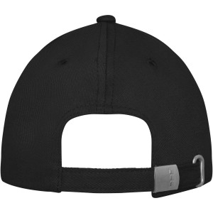 Davis 6 panel cap, Solid black (Hats)