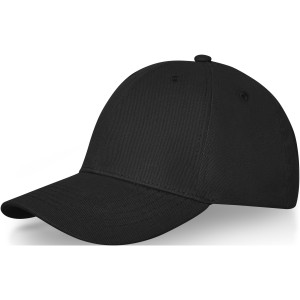 Davis 6 panel cap, Solid black (Hats)