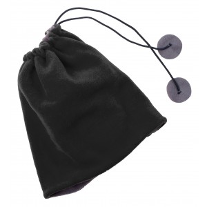 Polyester fleece (240 g/m2) scarf and beanie in one, black (Hats)
