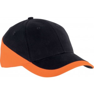 RACING - TWO-TONE 6 PANEL CAP, Black/Orange (Hats)