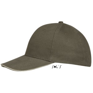 SOL'S BUFFALO - SIX PANEL CAP, Army/Beige (Hats)
