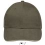 SOL'S BUFFALO - SIX PANEL CAP, Army/Beige